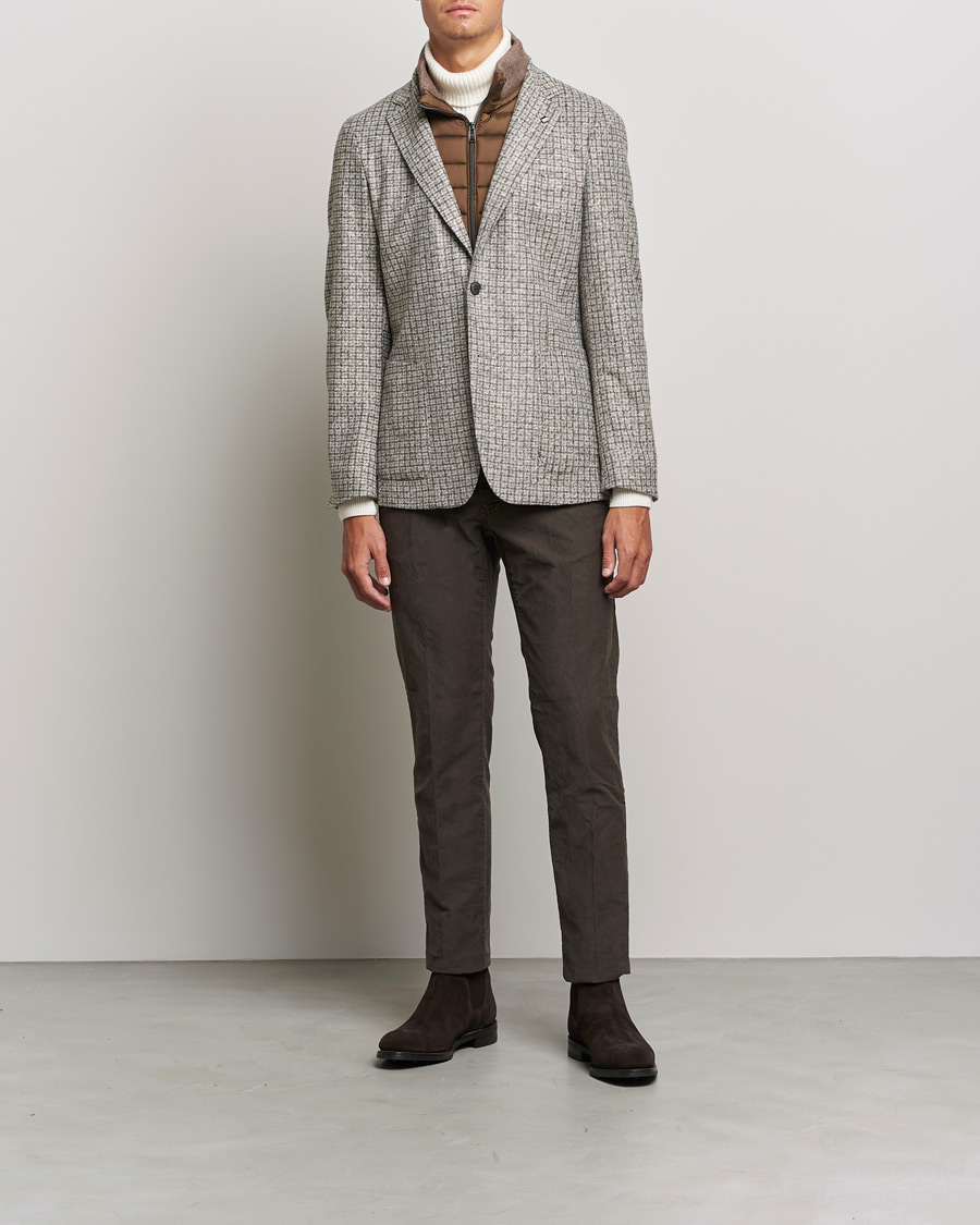 Herr | Kavajer | BOSS BLACK | Hanry Wool Checked Patch Pocket Blazer Silver