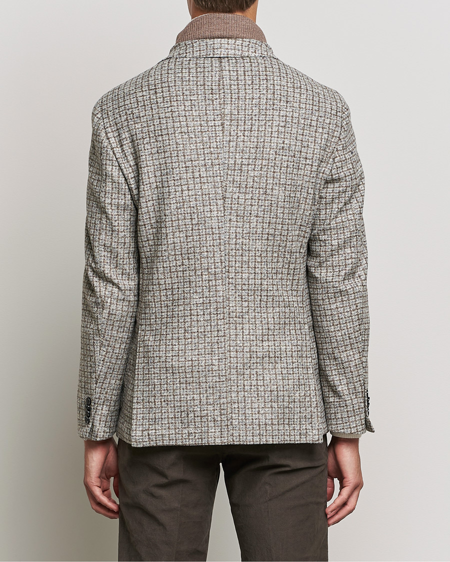 Herr | Kavajer | BOSS BLACK | Hanry Wool Checked Patch Pocket Blazer Silver