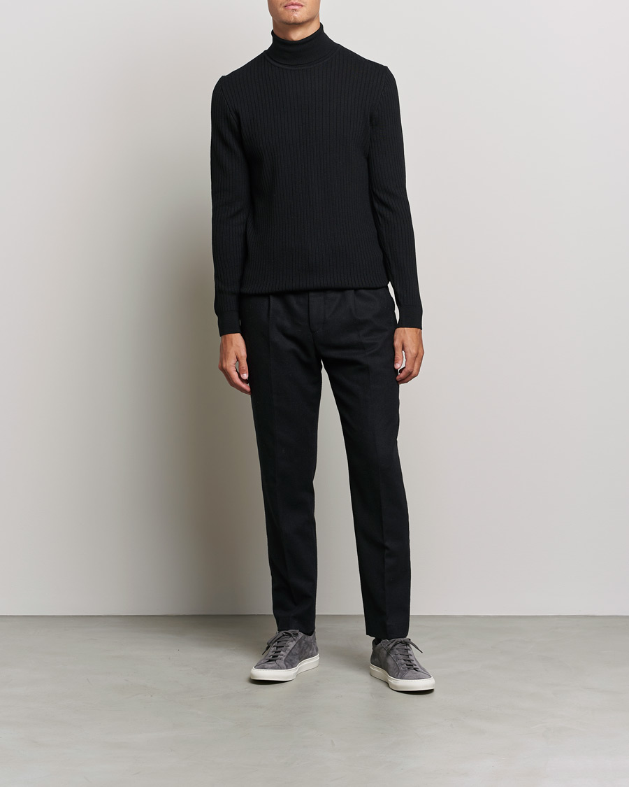 Herr | Tröjor | BOSS BLACK | Lanerio Chunky Structured Polo Black