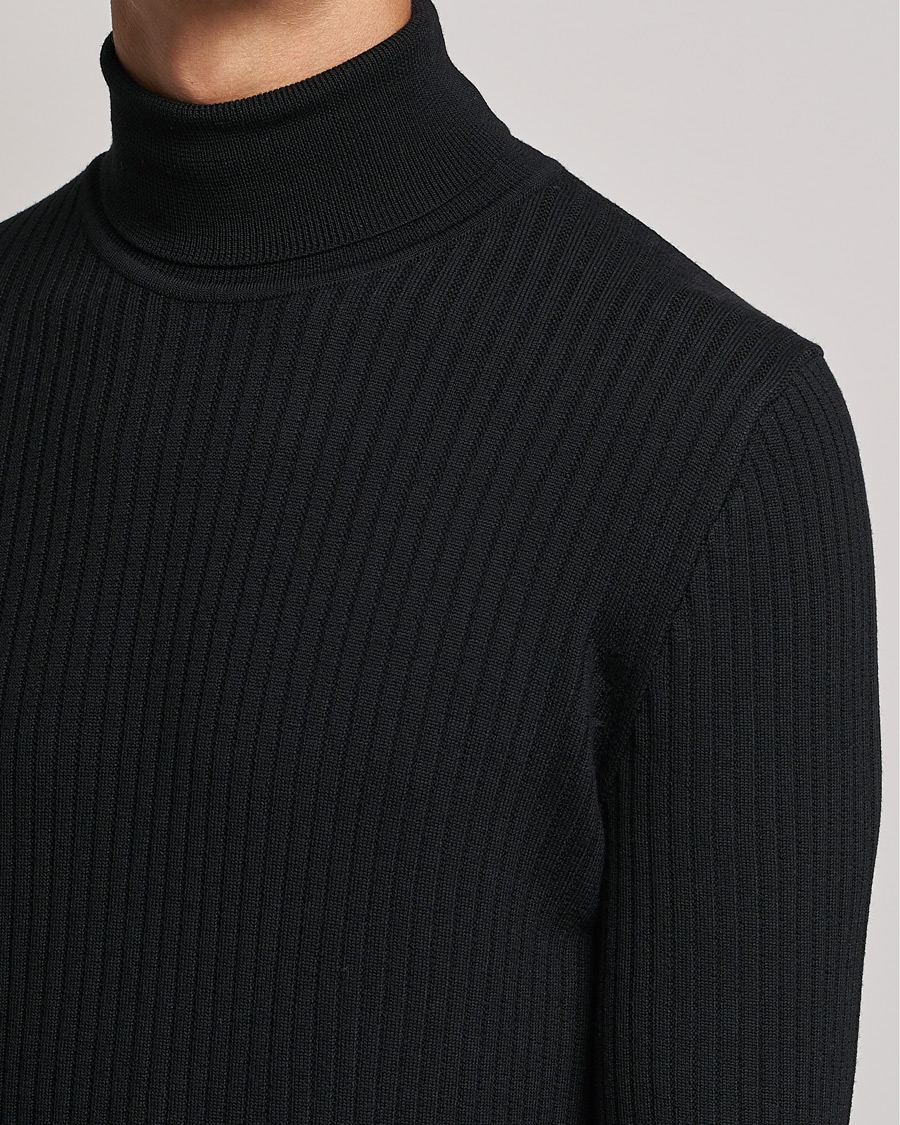 Herr | Tröjor | BOSS BLACK | Lanerio Chunky Structured Polo Black