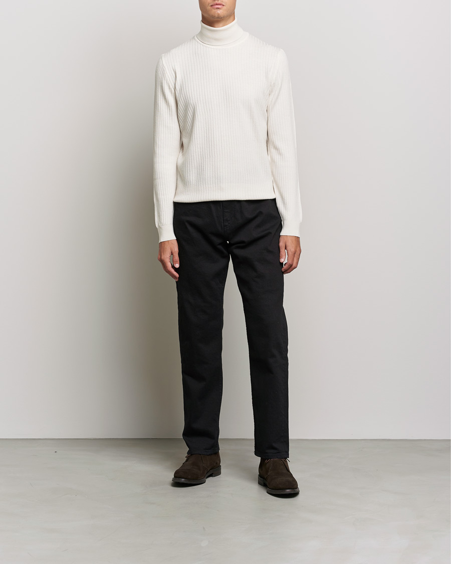 Herr | Tröjor | BOSS BLACK | Lanerio Chunky Structured Polo Open White