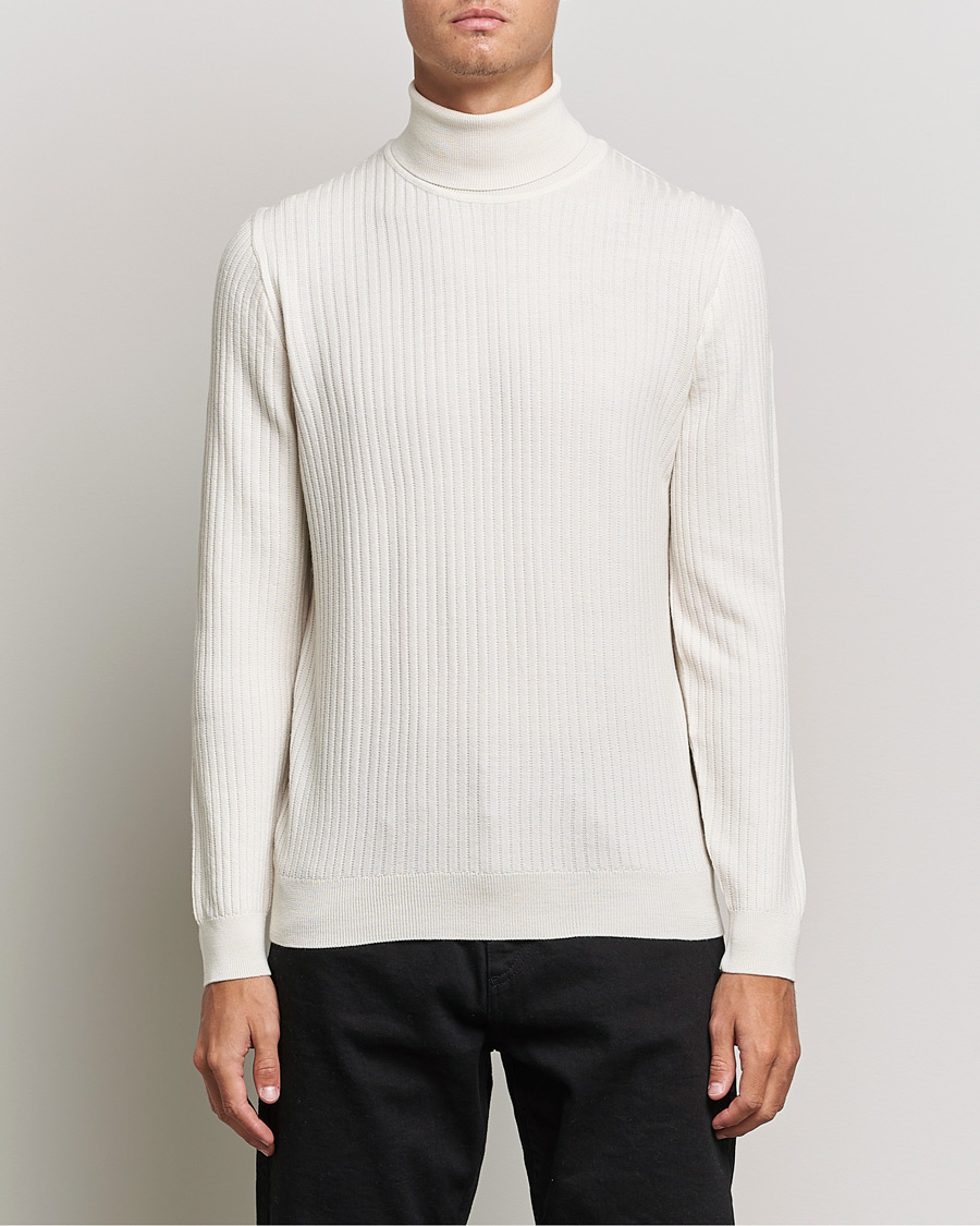 Herr | Tröjor | BOSS BLACK | Lanerio Chunky Structured Polo Open White