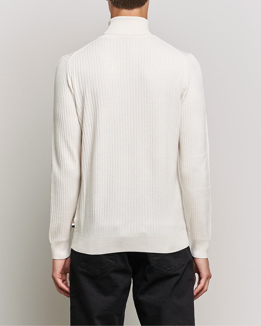 Herr | Tröjor | BOSS BLACK | Lanerio Chunky Structured Polo Open White
