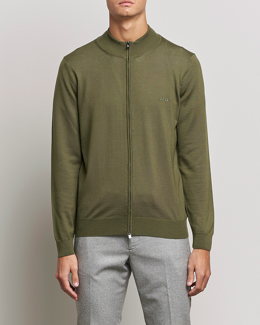 Herr | Full-zip | BOSS BLACK | Balonso Full Zip Sweater Open Green