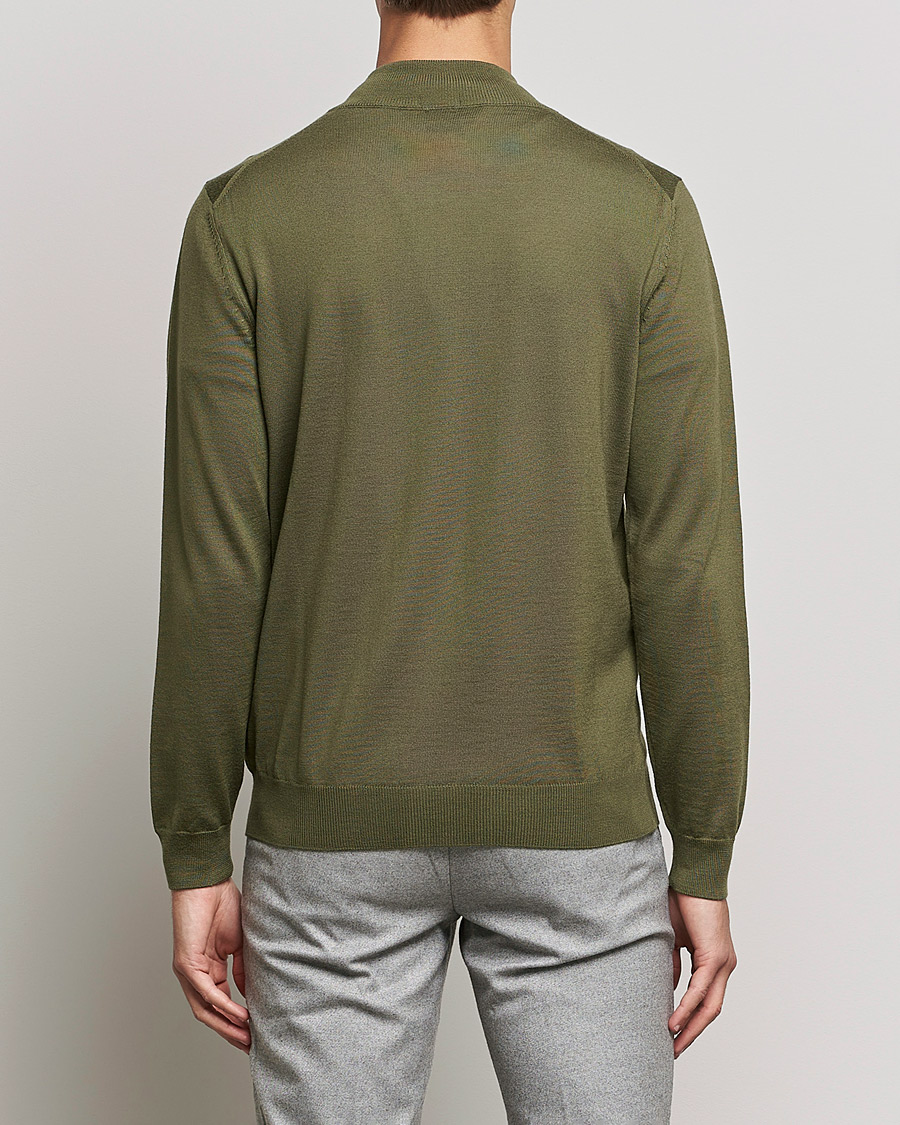 Herr | Tröjor | BOSS BLACK | Balonso Full Zip Sweater Open Green
