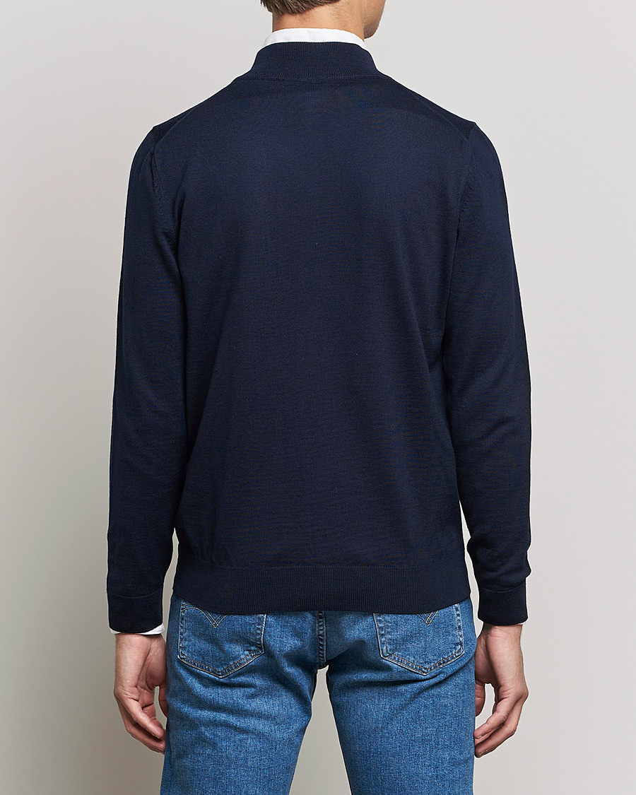 Herr | Tröjor | BOSS BLACK | Balonso Full Zip Sweater Dark Blue