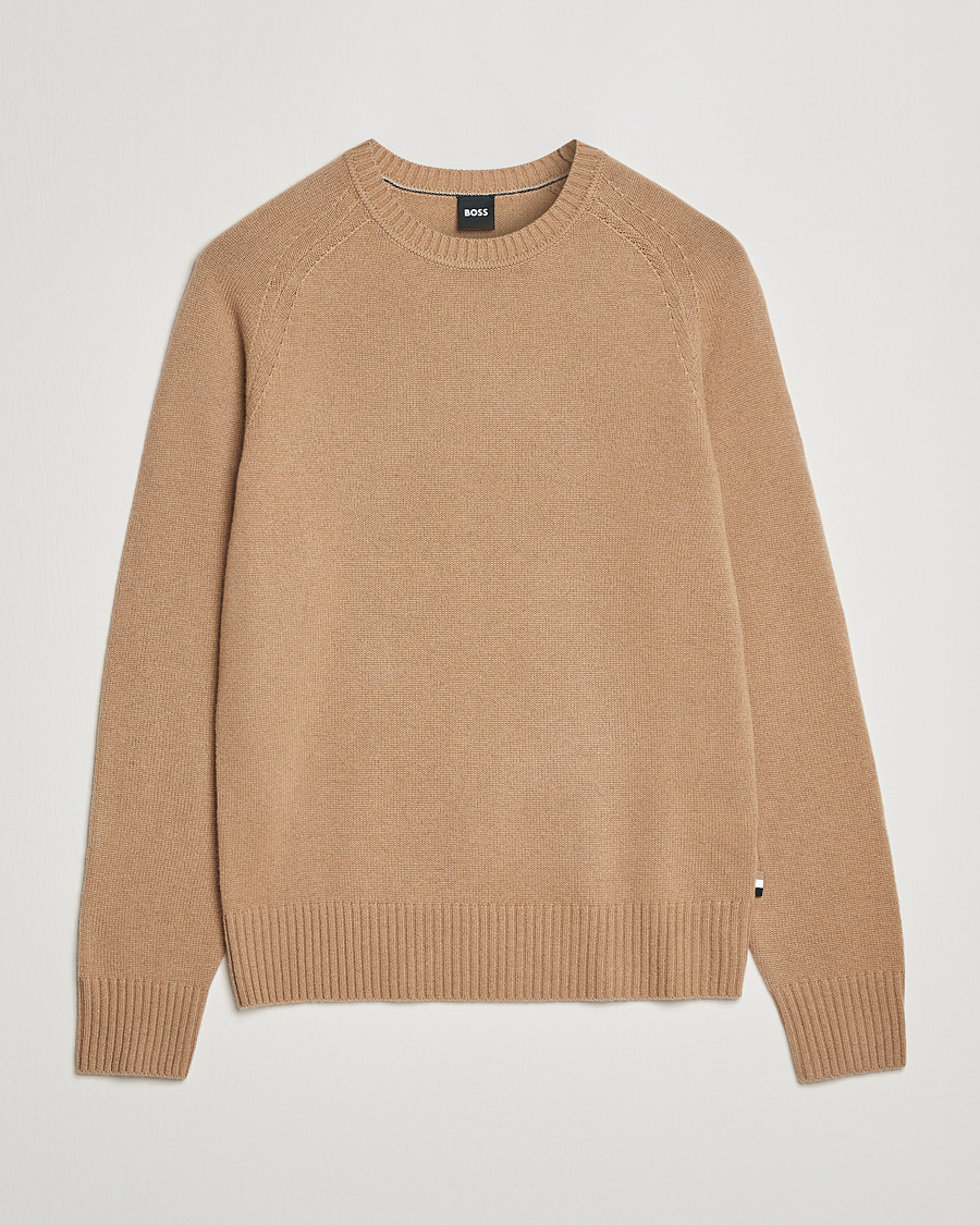 Herr | Tröjor | BOSS BLACK | Lolive Knitted Sweater Medium Beige
