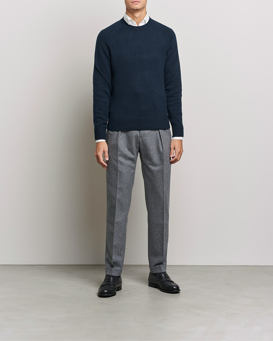 Herr | Tröjor | BOSS BLACK | BOSS Lolive Knitted Sweater Dark Blue