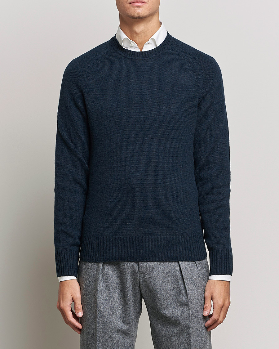 Herr | Tröjor | BOSS BLACK | BOSS Lolive Knitted Sweater Dark Blue