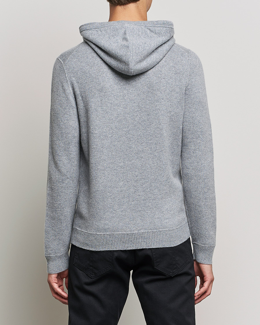 Herr | Tröjor | BOSS BLACK | BOSS Tailored Luxus Cashmere Hoodie Silver