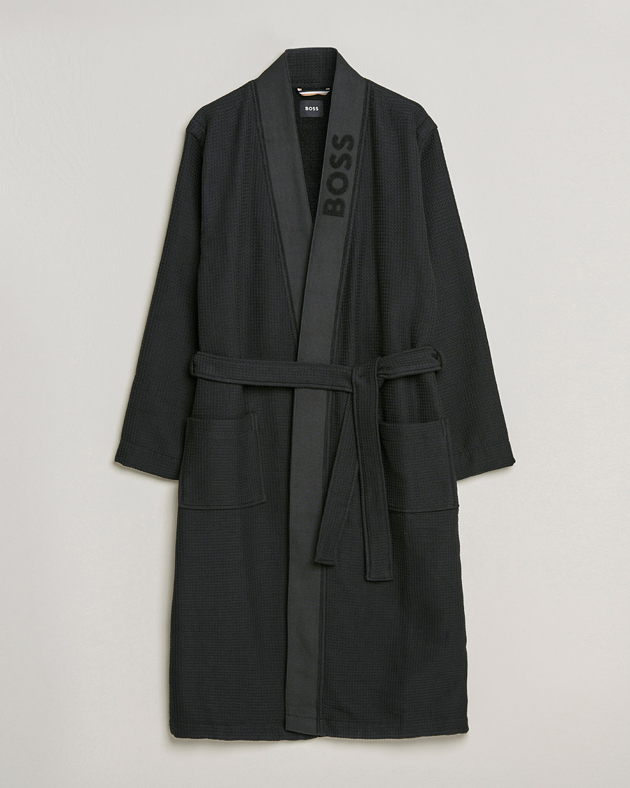 Herr | Pyjamas & Morgonrockar | BOSS BLACK | BOSS Waffle Kimono Black
