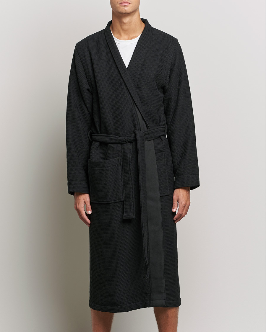 Herr | Pyjamas & Morgonrockar | BOSS BLACK | BOSS Waffle Kimono Black