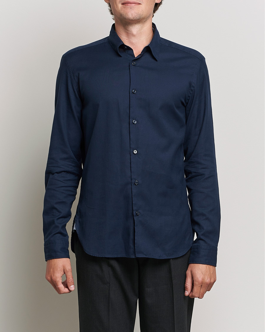 Herr | Flanellskjortor | BOSS BLACK | Liam Flannel Shirt Dark Blue