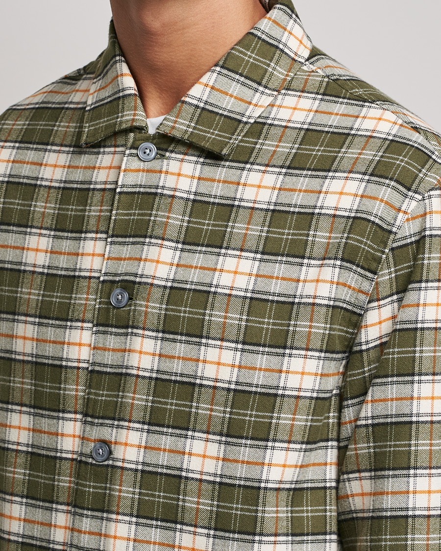 Herr | Skjortor | BOSS BLACK | Nolan Check Flannel Shirt Open Green