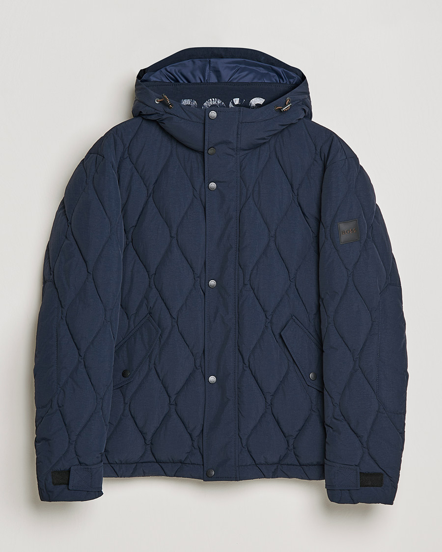 Herr | Jackor | BOSS ORANGE | Onlet Quilted Down Jacket Dark Blue