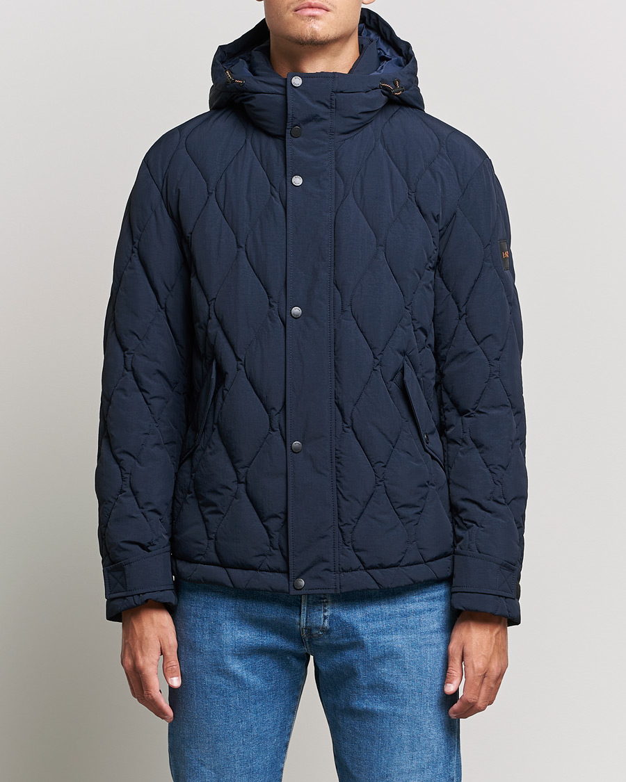 Herr | Jackor | BOSS ORANGE | Onlet Quilted Down Jacket Dark Blue
