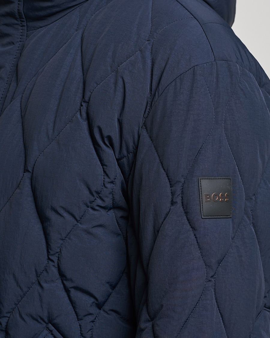 Herr | Jackor | BOSS ORANGE | Onlet Quilted Down Jacket Dark Blue
