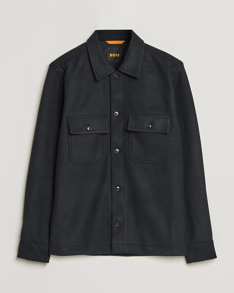 Herr | Skjortor | BOSS ORANGE | Lovvo Pocket Overshirt Black