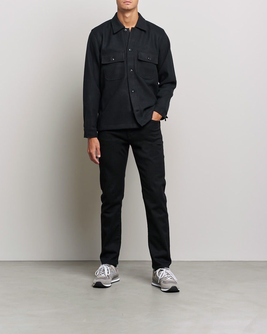 Herr | Skjortor | BOSS ORANGE | Lovvo Pocket Overshirt Black