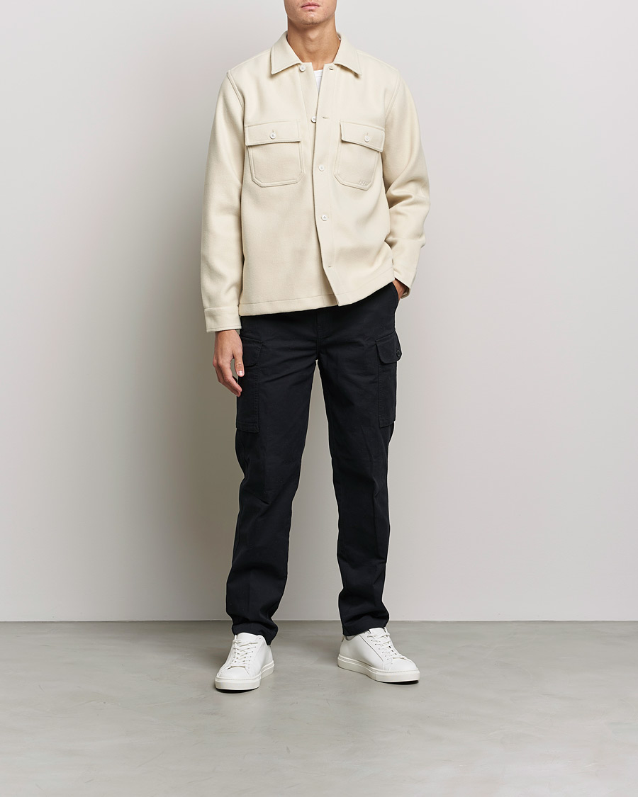 Herr | Skjortor | BOSS ORANGE | Lovvo Pocket Overshirt Open White