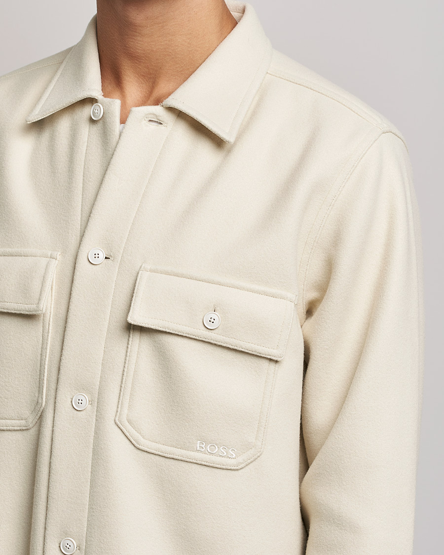Herr | Skjortor | BOSS ORANGE | Lovvo Pocket Overshirt Open White