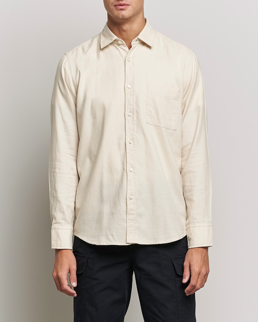Herr | Skjortor | BOSS ORANGE | Relegant Flannel Shirt Open White