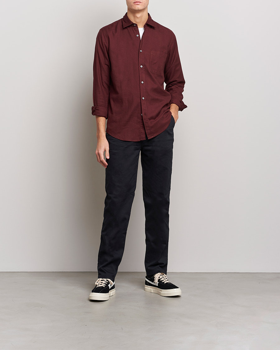 Herr | Skjortor | BOSS ORANGE | Relegant Flannel Shirt Dark Red