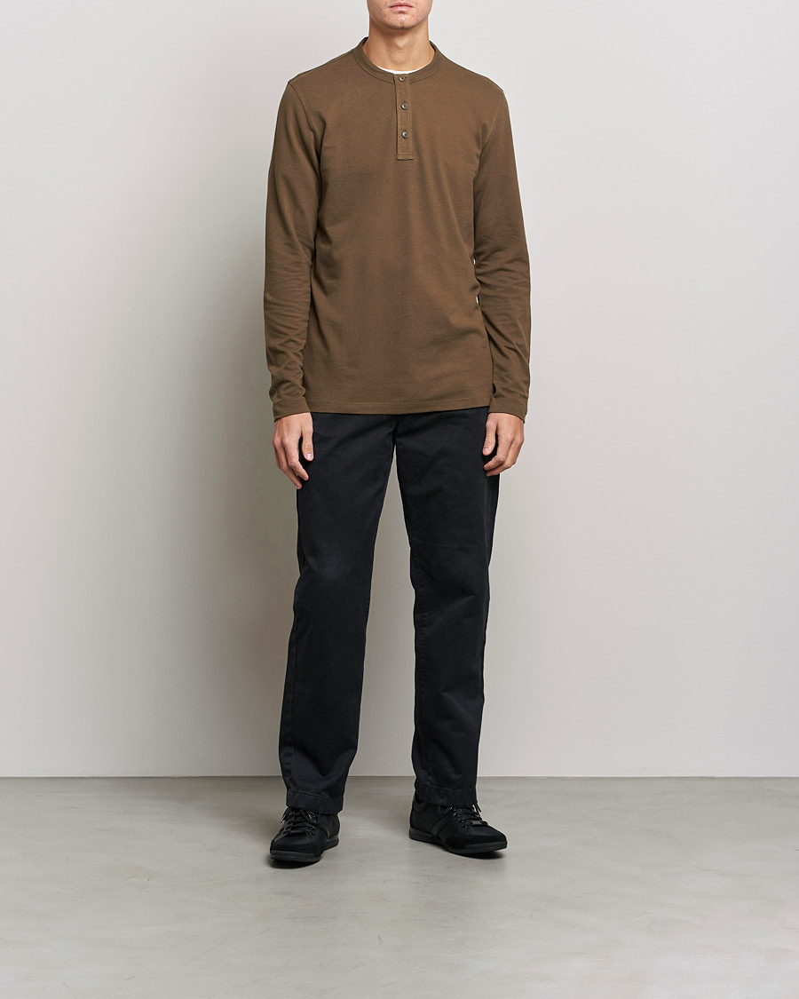 Herr | Tröjor | BOSS ORANGE | Teetwill Henley Dark Green