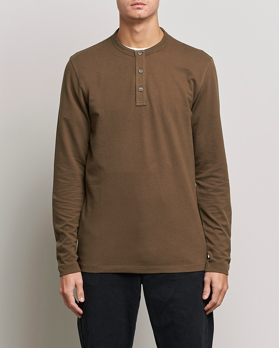 Herr | Tröjor | BOSS ORANGE | Teetwill Henley Dark Green