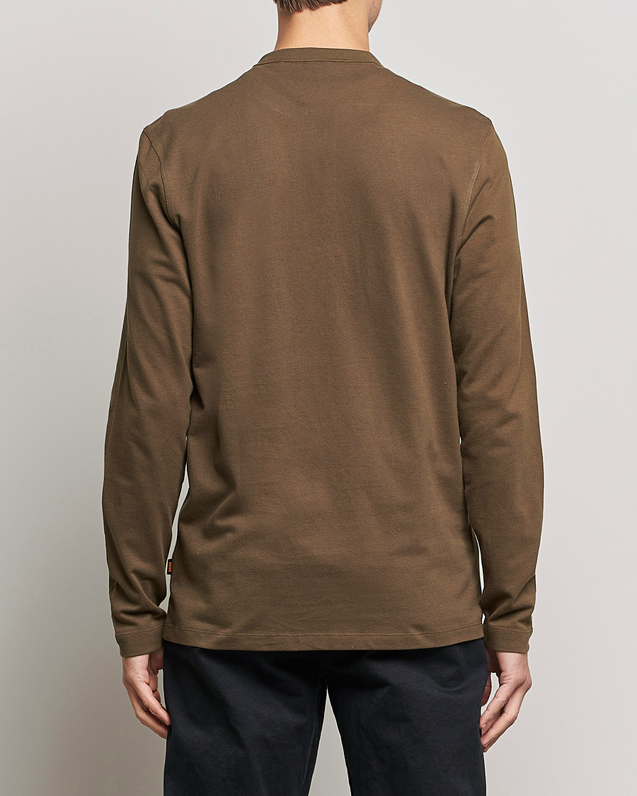 Herr | Tröjor | BOSS ORANGE | Teetwill Henley Dark Green