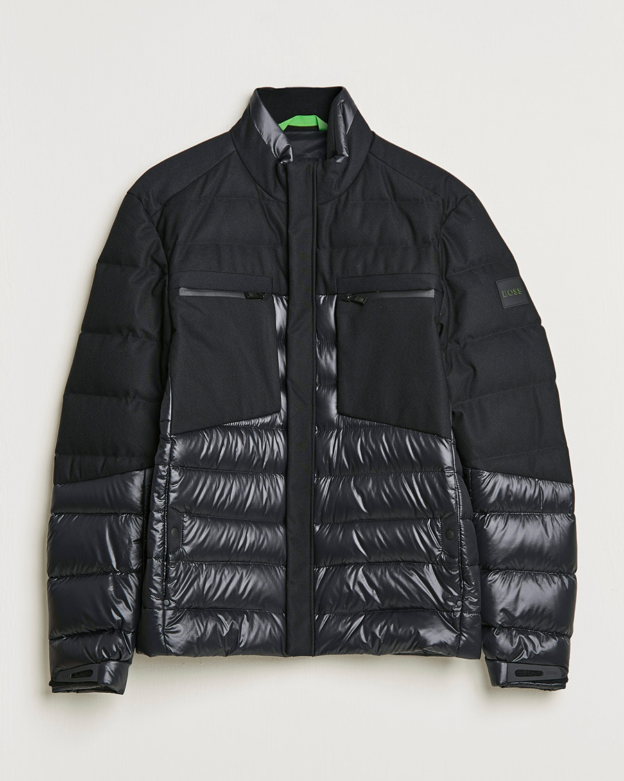 Herr | Jackor | BOSS GREEN | Bergen Semi Glossy Down Jacket Black