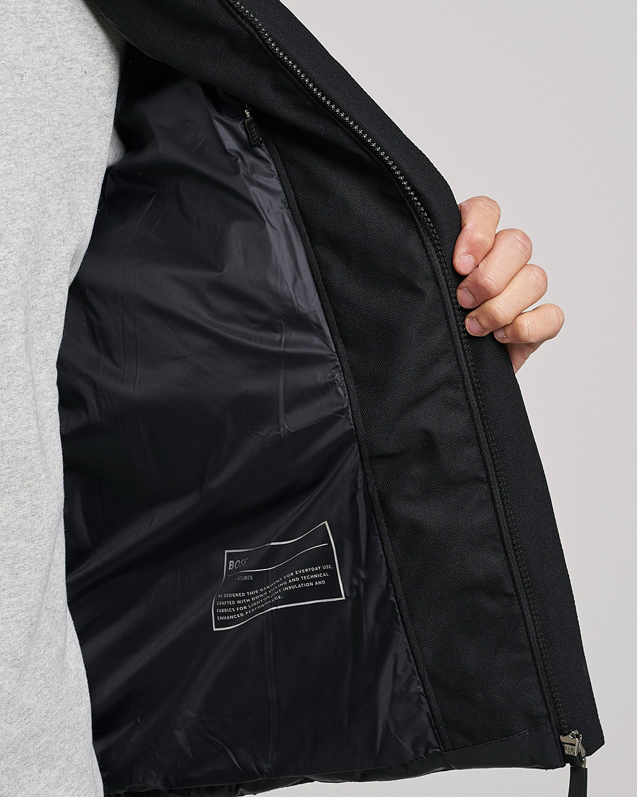 Herr | Jackor | BOSS GREEN | Bergen Semi Glossy Down Jacket Black