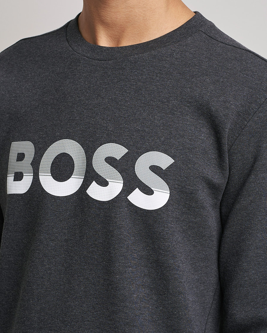 Herr | Tröjor | BOSS GREEN | BOSS Athleisure Salbo Logo Sweatshirt Medium Grey