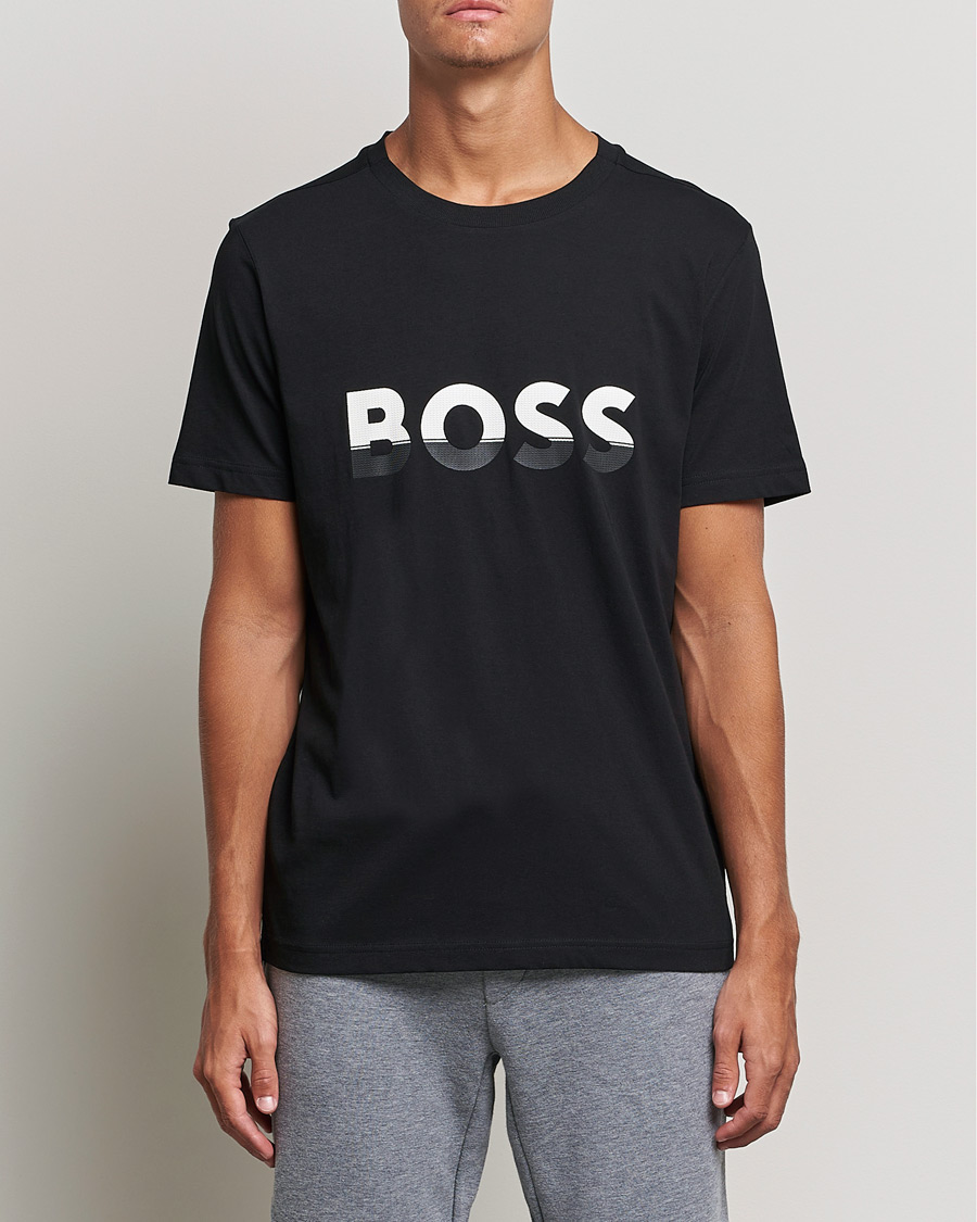 Herr |  | BOSS Athleisure | Logo Crew Neck T-Shirt Black