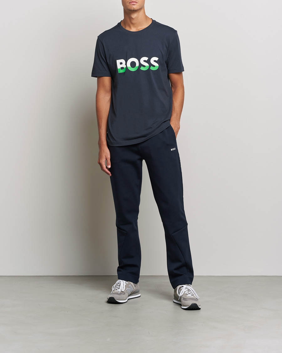Herr | | BOSS Athleisure | Logo Crew Neck T-Shirt Dark Blue