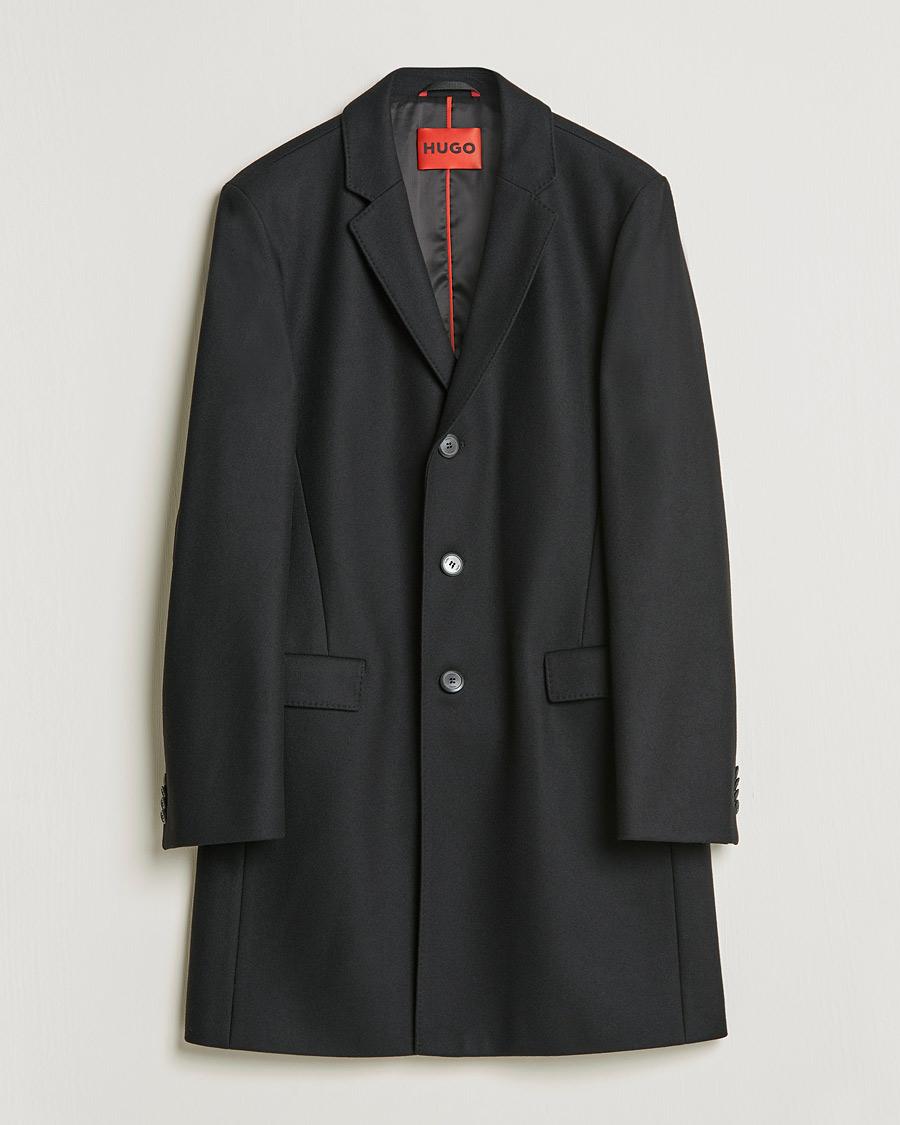 Herr | Jackor | HUGO | Migor Wool Coat Black