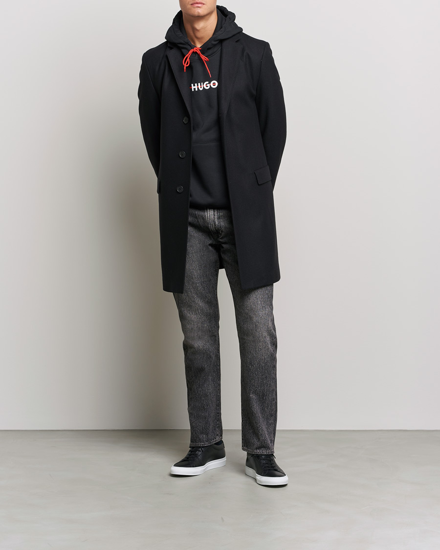 Herr | Jackor | HUGO | Migor Wool Coat Black