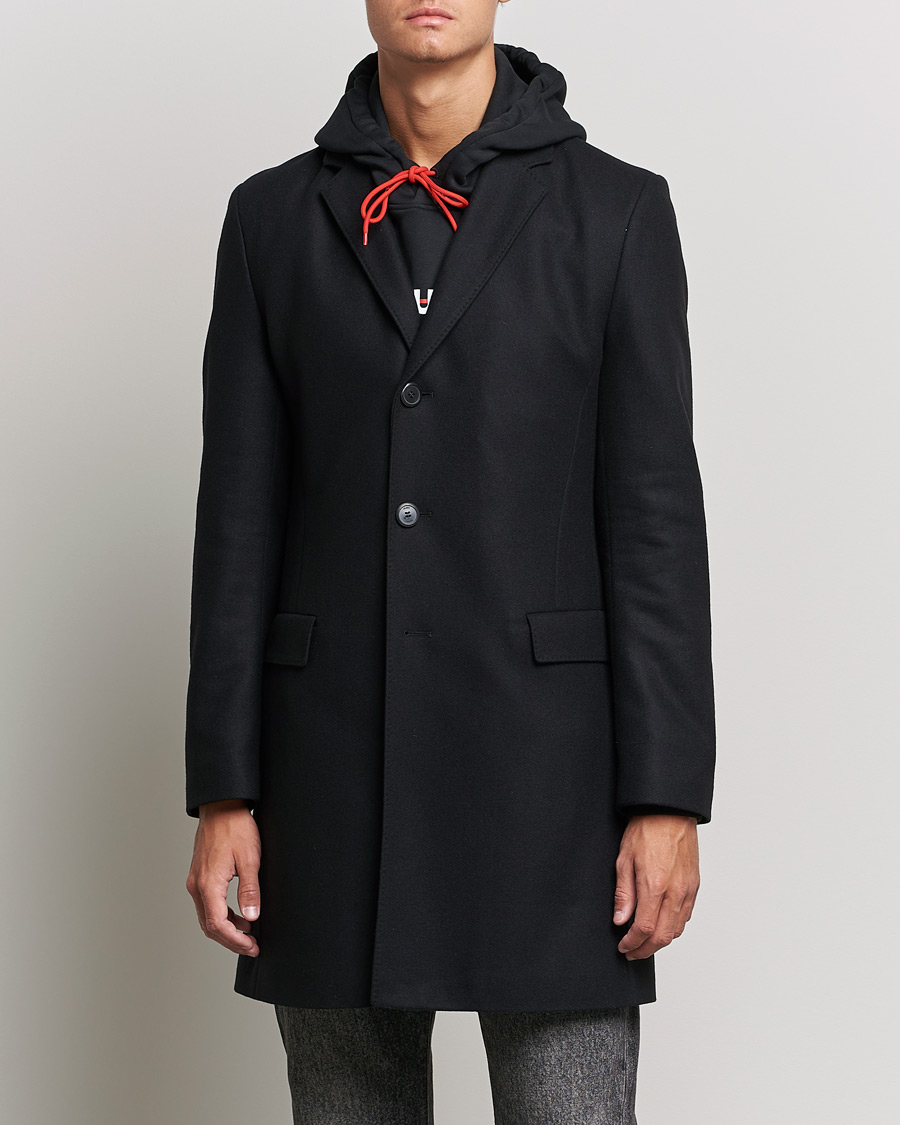 Herr | Jackor | HUGO | Migor Wool Coat Black