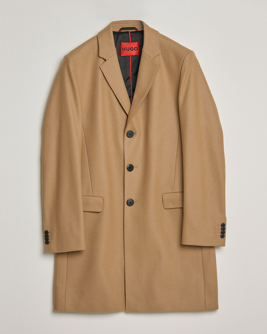 Herr | Jackor | HUGO | Migor Wool Coat Medium Beige