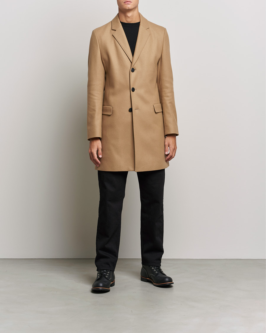 Herr | Jackor | HUGO | Migor Wool Coat Medium Beige