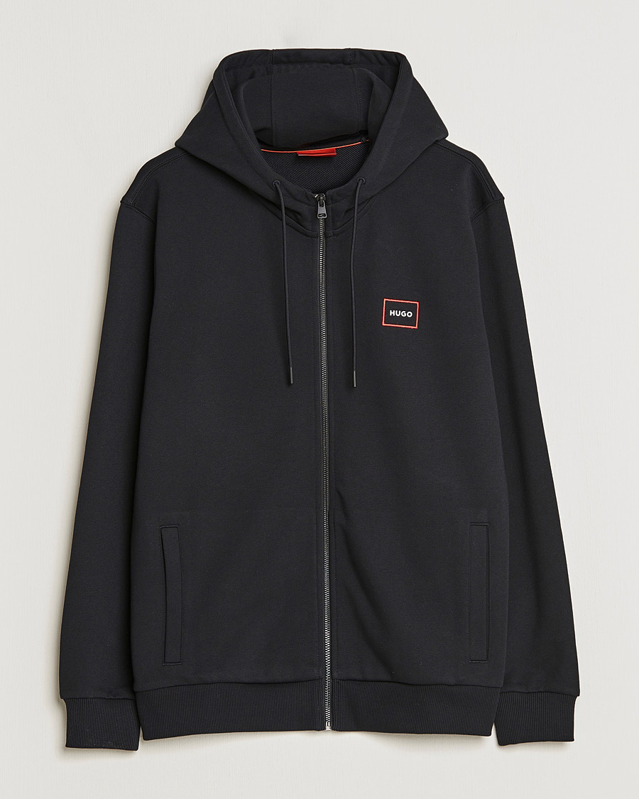 Herr | Tröjor | HUGO | Dorneol Logo Full Zip Hoodie Black