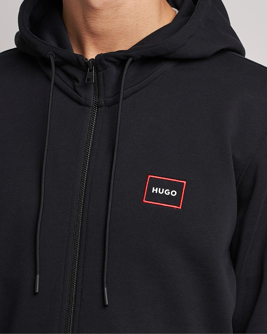 Herr | Tröjor | HUGO | Dorneol Logo Full Zip Hoodie Black