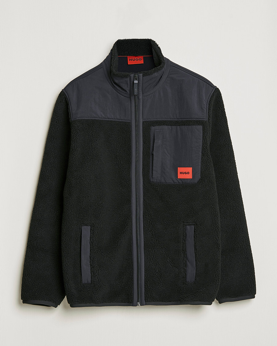 Herr | Tröjor | HUGO | Demongras Teddy Full Zip Black