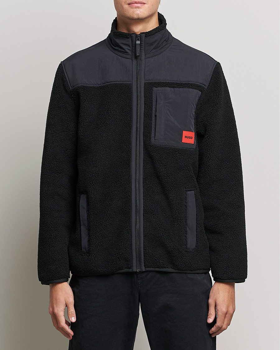 Herr | Tröjor | HUGO | Demongras Teddy Full Zip Black