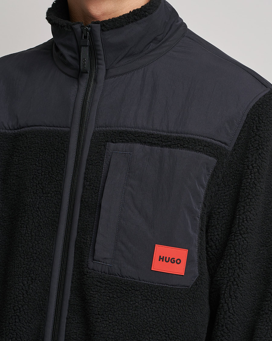 Herr | Tröjor | HUGO | Demongras Teddy Full Zip Black