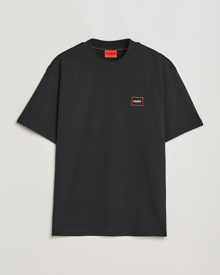 Herr | T-Shirts | HUGO | Dosmos Logo Crew Neck T-Shirt Black