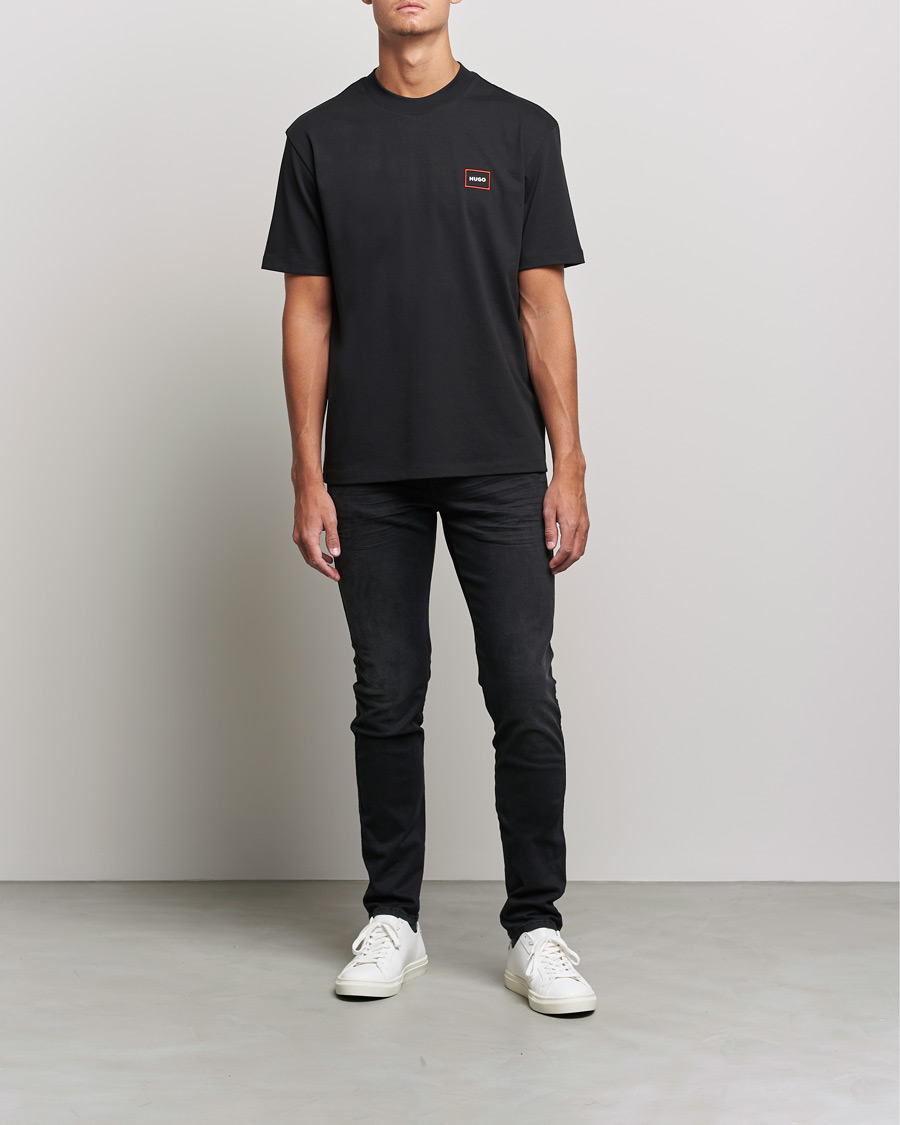Herr | T-Shirts | HUGO | Dosmos Logo Crew Neck T-Shirt Black
