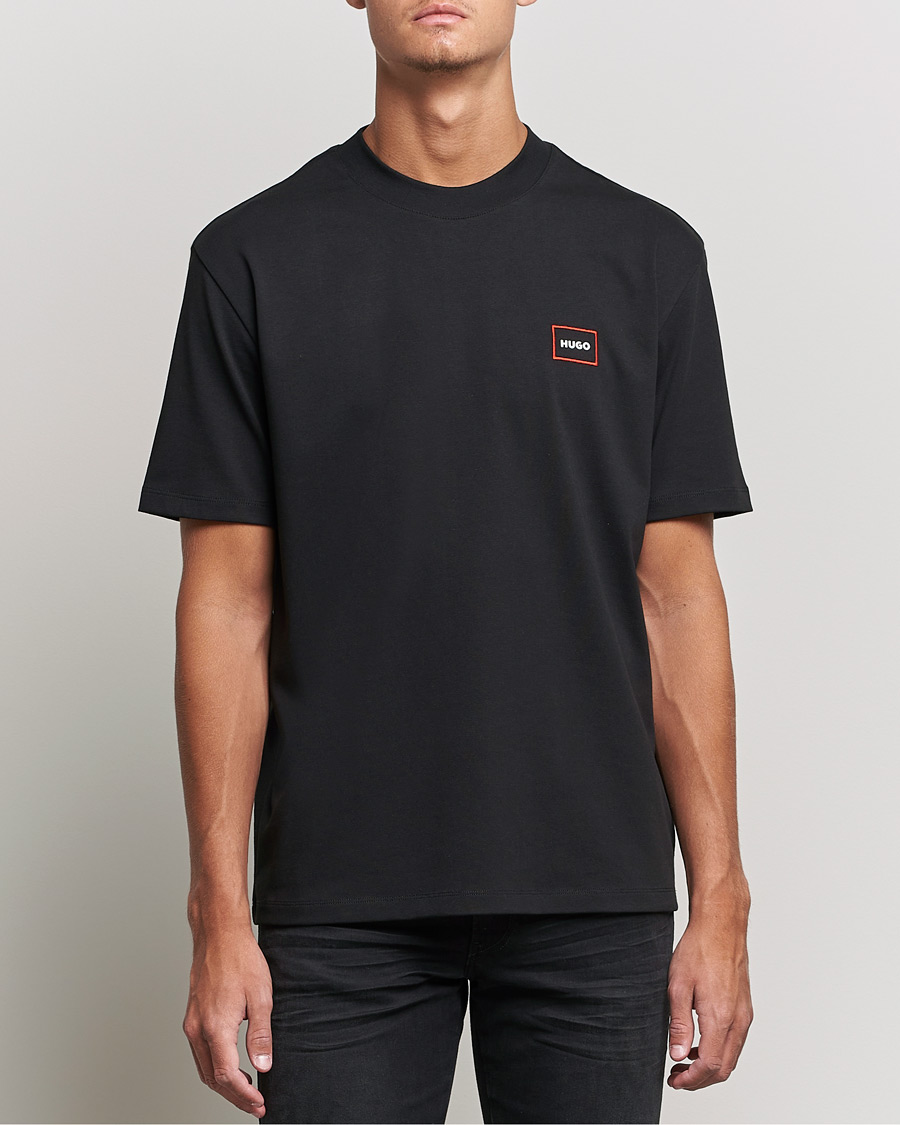 Herr | T-Shirts | HUGO | Dosmos Logo Crew Neck T-Shirt Black