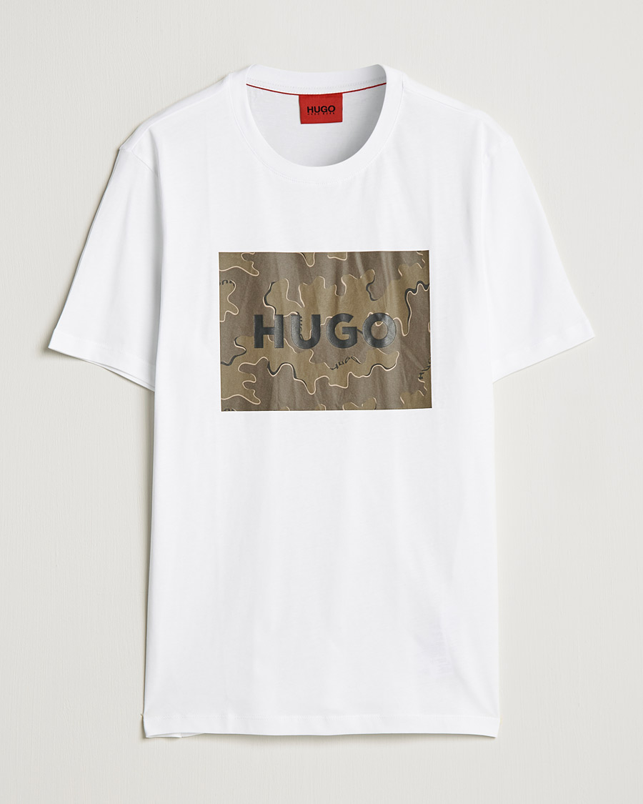 Herr |  | HUGO | Dulive Logo Crew Neck T-Shirt White