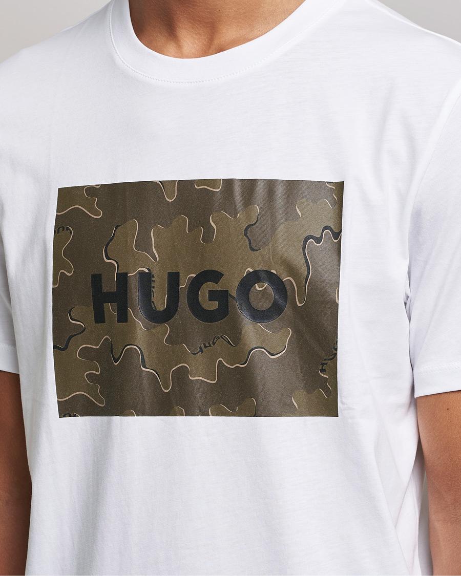 Herr | T-Shirts | HUGO | Dulive Logo Crew Neck T-Shirt White